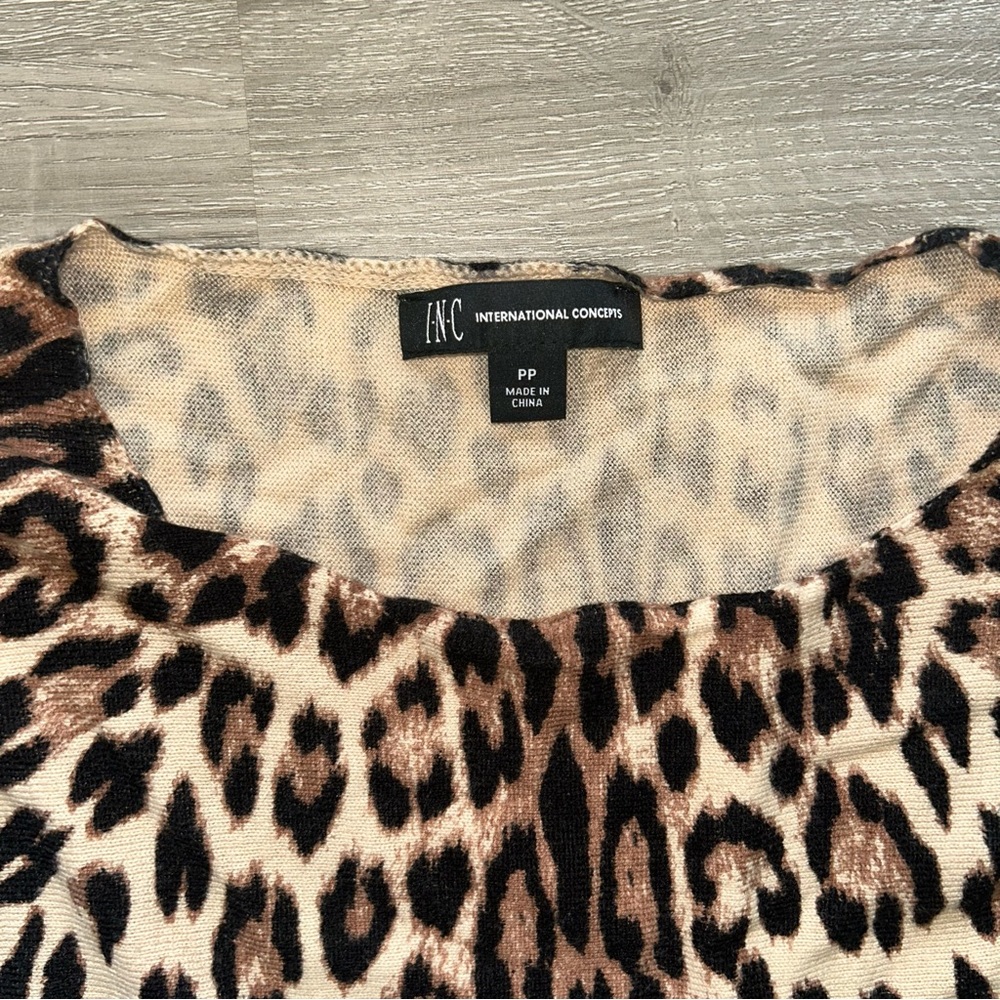 INC Leopard Print Sweater